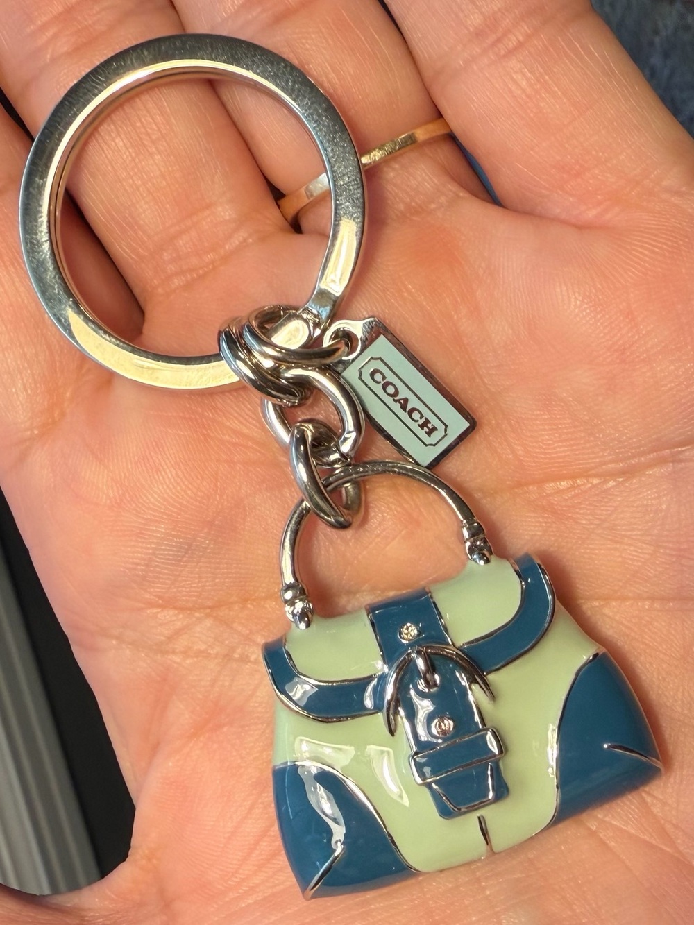 Y2K Coach Soho keychain or charm blue